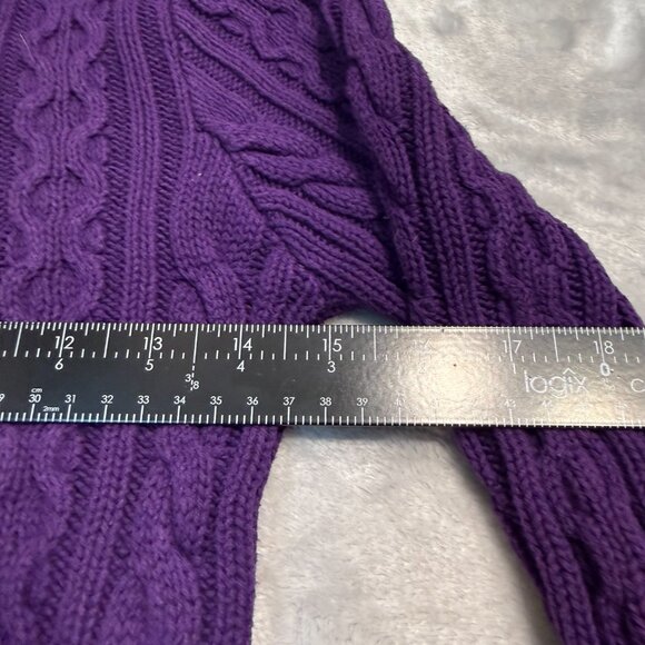 Vintage Black Label Ralph Lauren Cable Knit 1/4 Zip Sweater 100% Cotton in XS - Picture 7 of 8